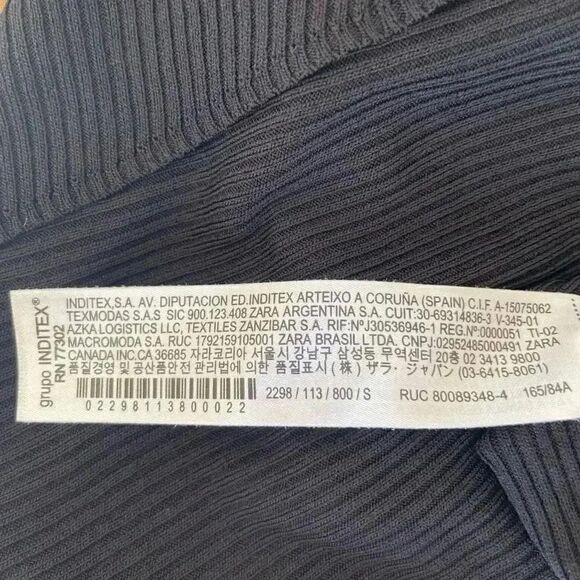 ZARA Viscose Blend Fitted tank top ribbed, jersey SZ S #1682 - Picture 8 of 11